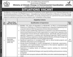 Ministry of Climate Change & Environmental Coordination Jobs 2026