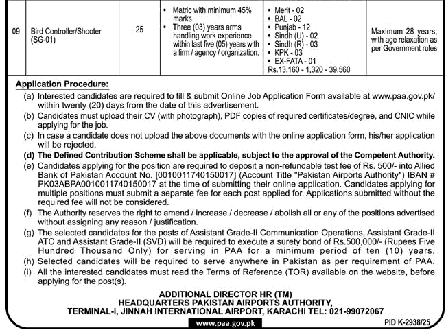 Pakistan Airports Authority Jobs 2026