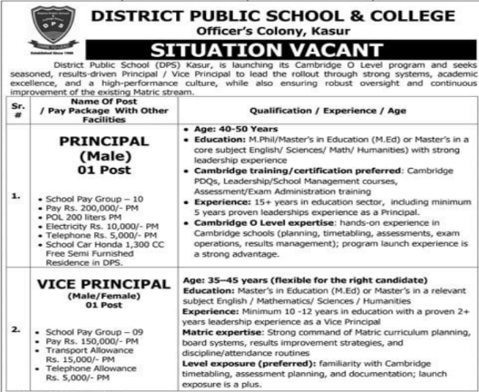 District Public School & College